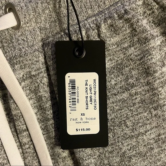 Rag & Bone The Knit Shorts in Light Grey. - Picture 8 of 9